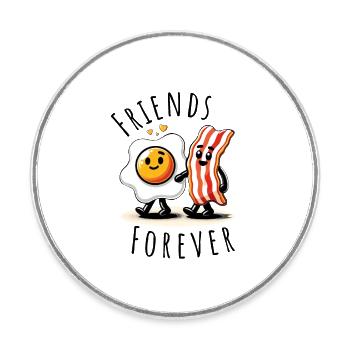 friends forever ham egg comic love - Runder Kühlschrankmagnet - Weiß - Vorne
