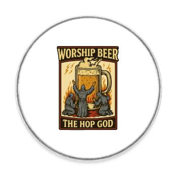 Hop God of Worship - Round  fridge magnet - white - Front