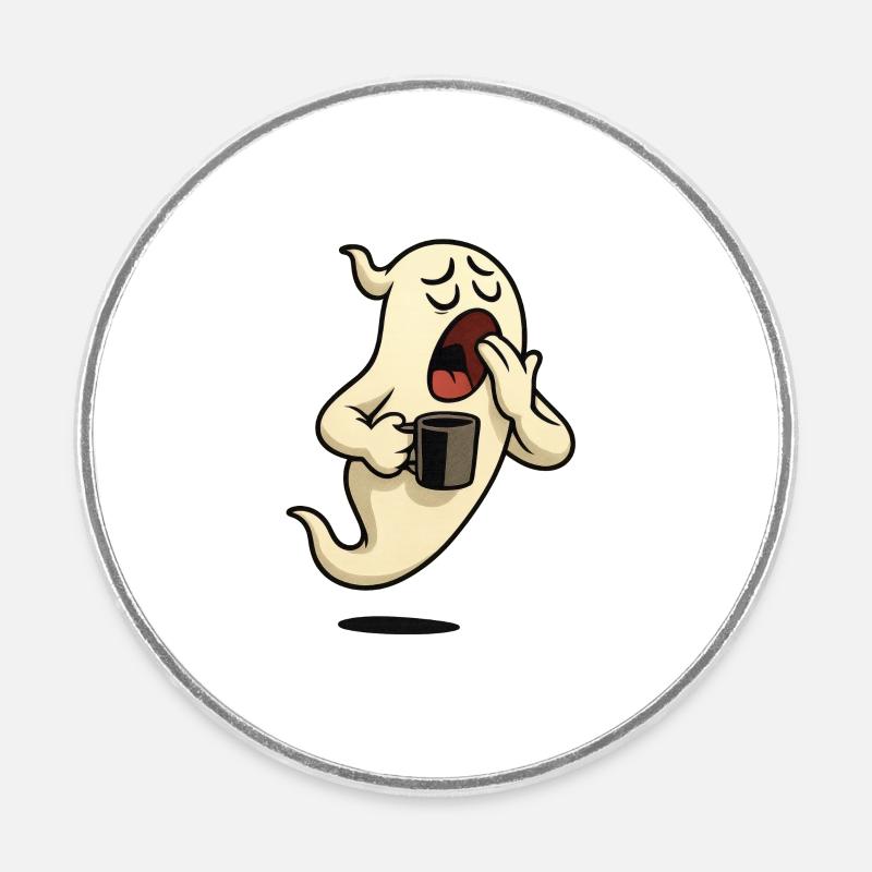 Tired mind. - Round  fridge magnet - white