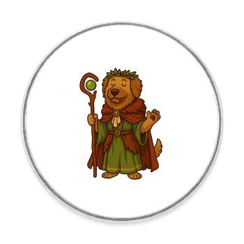 Eldon - fantasy - Round  fridge magnet - white - Front