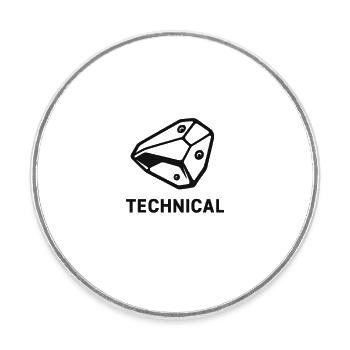 Technical Boulder - Round  fridge magnet - white - Front