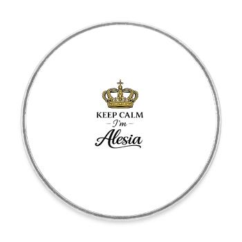 Keep_calm_im_Alesia - Runder Kühlschrankmagnet - Weiß - Vorne