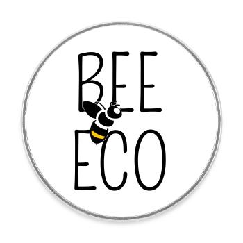 Bee Committed to Organic Transition - Round  fridge magnet - white - Front