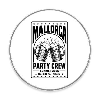 Mallorca 2026 Party Crew Summer Malle 2026 - Runder Kühlschrankmagnet - Weiß - Vorne