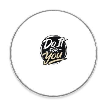 Fais-le pour toi - Magnet rond - blanc - Devant