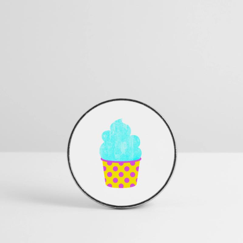 Eis Softeis Eiscreme Punkte Dots Sommer Pastell Round  fridge magnet