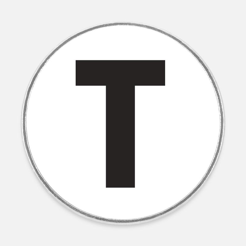 T - Magnet rond - blanc