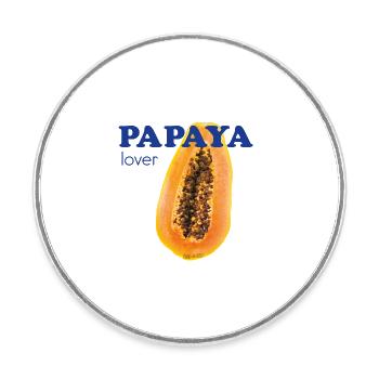Papaya Lover - Runder Kühlschrankmagnet - Weiß - Vorne