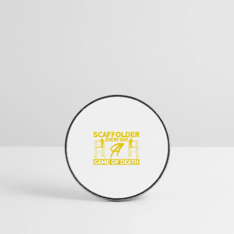 Échafaudage Échafaudage Échafaudage Échafaudage Constructeur Cadeau Magnet rond