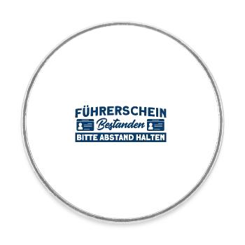 Führerschein Bestanden Fahranfänger Fahrschüler - Runder Kühlschrankmagnet - Weiß - Vorne