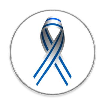 Peace for Israel - Loop - Round  fridge magnet - white - Front
