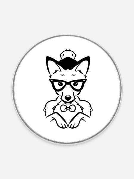 Logo MascotteART'NAC - Runder Kühlschrankmagnet - Weiß