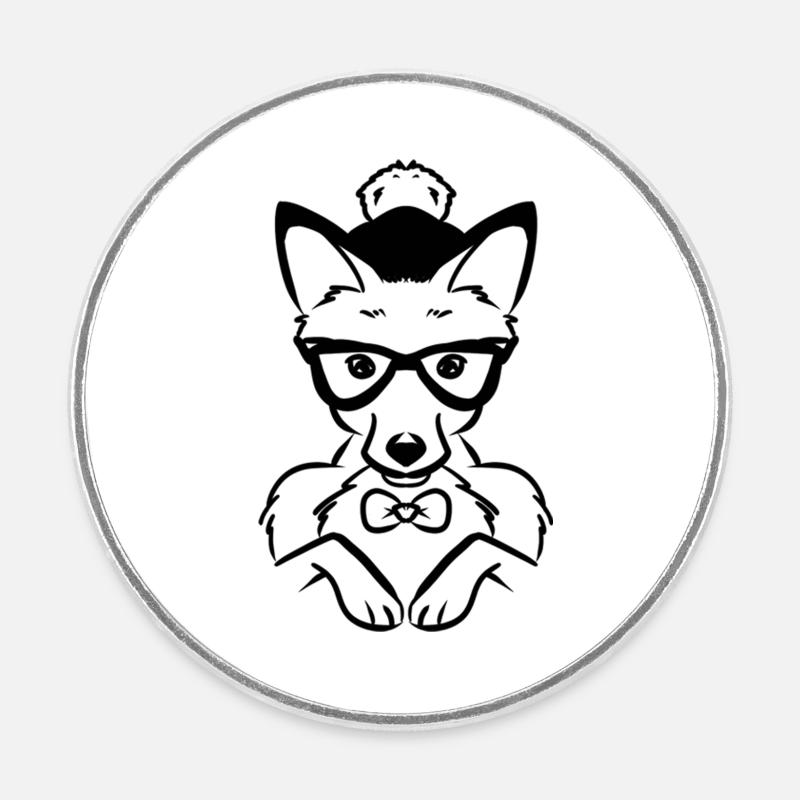 Logo MascotteART'NAC - Magnet rond - blanc