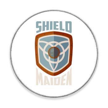 Shield Maiden Vikings Norse - Runder Kühlschrankmagnet - Weiß - Vorne