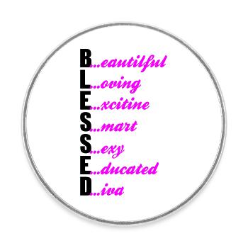 Curvy Girl - Magnet rond - blanc - Devant