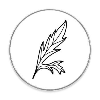 Poppy Flower - Round  fridge magnet - white - Front