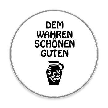 Dem Wahren Schönen Guten Bembel #FFM #069 - Runder Kühlschrankmagnet - Weiß - Vorne