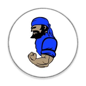 pirate - Magnet rond - blanc - Devant