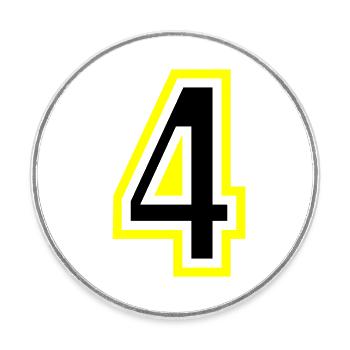 4 Number College - Round  fridge magnet - white - Front