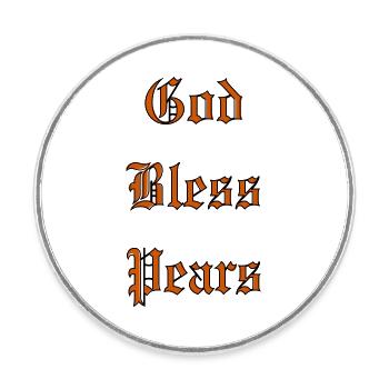 Que Dieu bénisse les poires - Magnet rond - blanc - Devant