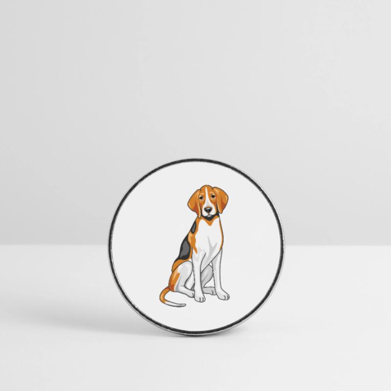 Sitzender Foxhound Runder Kühlschrankmagnet