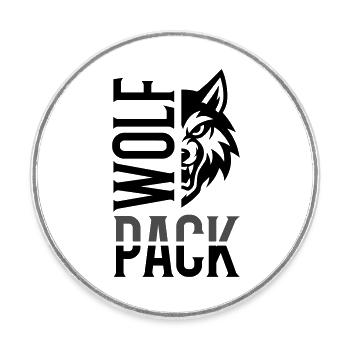 Wolf Pack Rudel - Runder Kühlschrankmagnet - Weiß - Vorne