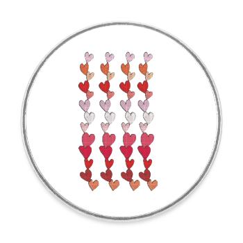 heart chain tissue - Round  fridge magnet - white - Front