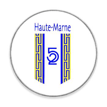 Haute-Marne - Round  fridge magnet - white - Front