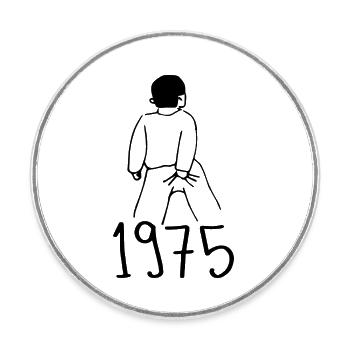 1975 Geburtstag 1975 - Runder Kühlschrankmagnet - Weiß - Vorne