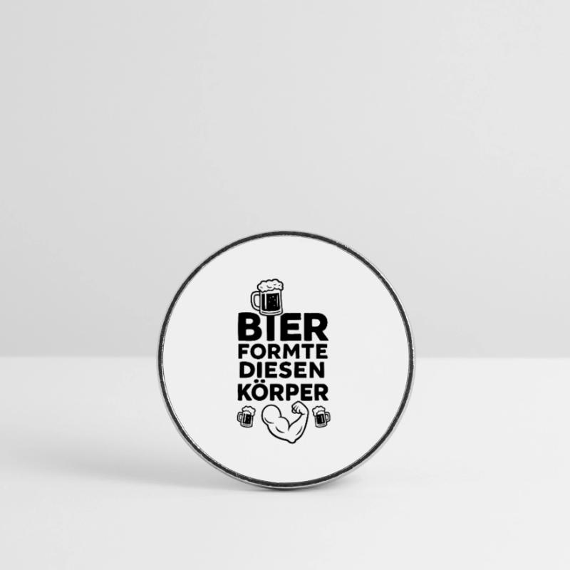 Bier formte diesen Körper Runder Kühlschrankmagnet
