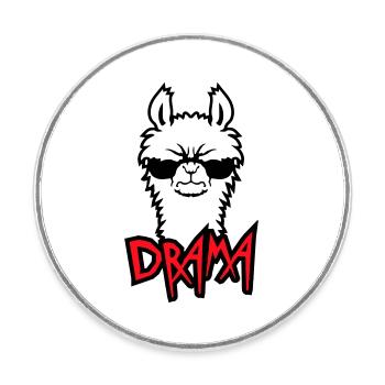 Lama Cool Wütend Sonnenbrille Pelzig Sauer Alpaka - Runder Kühlschrankmagnet - Weiß - Vorne