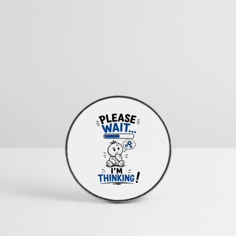 Wait... Loading reflection Round  fridge magnet