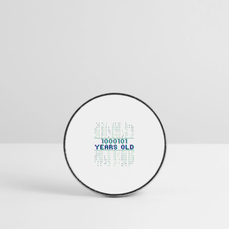 69th Birthday 69 years old Binary Code Computer Science Round  fridge magnet