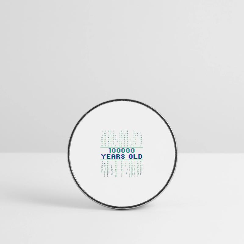 32e anniversaire 32 ans Codeur de code binaire Magnet rond