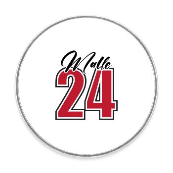 Malle 24 - Round  fridge magnet - white - Front