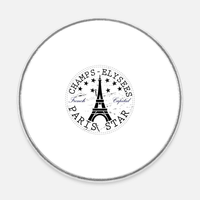 Paris Star Ikonische Eleganz der Champs-Elysées - Runder Kühlschrankmagnet - Weiß