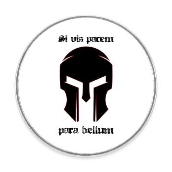 Si vis pacem para bellum - Round  fridge magnet - white - Front