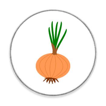 zwiebeln onion halloween gemuese vegetables29 - Runder Kühlschrankmagnet - Weiß - Vorne