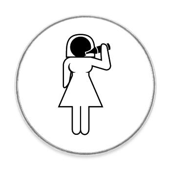 wife marry wedding bride wife bachelorette - Round  fridge magnet - white - Front