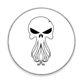 Tentacles of Death - Round  fridge magnet - white - Front