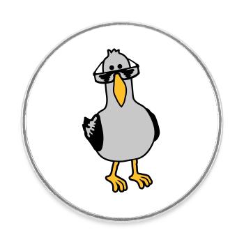 Lunettes de soleil Cool View Seagull - Magnet rond - blanc - Devant