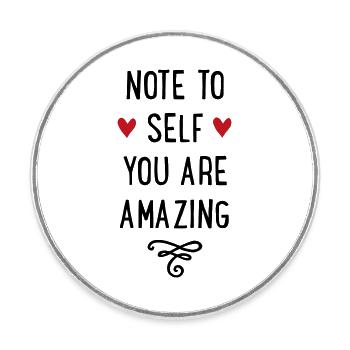 Motivation - Round  fridge magnet - white - Front
