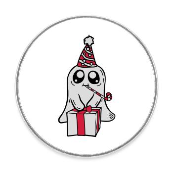 Little Ghost celebrates its birthday - Round  fridge magnet - white - Front