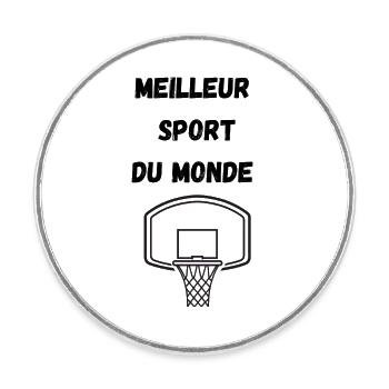 Best sport - Magnet rond - blanc - Devant
