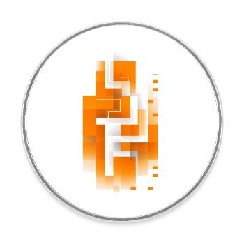 Majestic Flame - Runder Kühlschrankmagnet - Weiß - Vorne