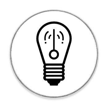 Blase - Runder Kühlschrankmagnet - Weiß - Vorne