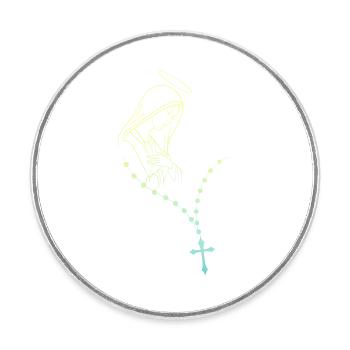 Jungfrau Maria Jesus Bibel Christliche Religion Madona - Runder Kühlschrankmagnet - Weiß - Vorne