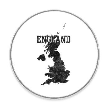 England Brick Map Texture - Round  fridge magnet - white - Front