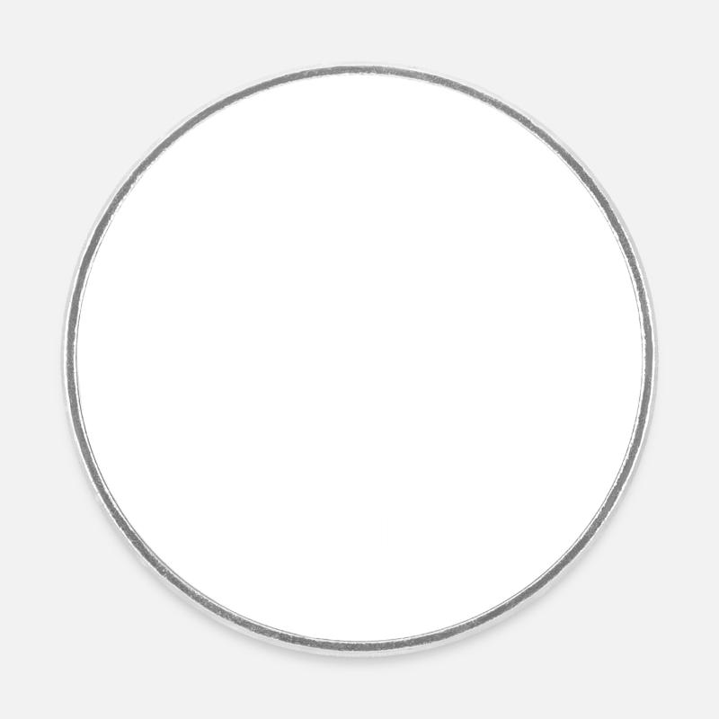 Bateau viking blanc - Magnet rond - blanc