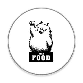 Mehr Food  - Runder Kühlschrankmagnet - Weiß - Vorne